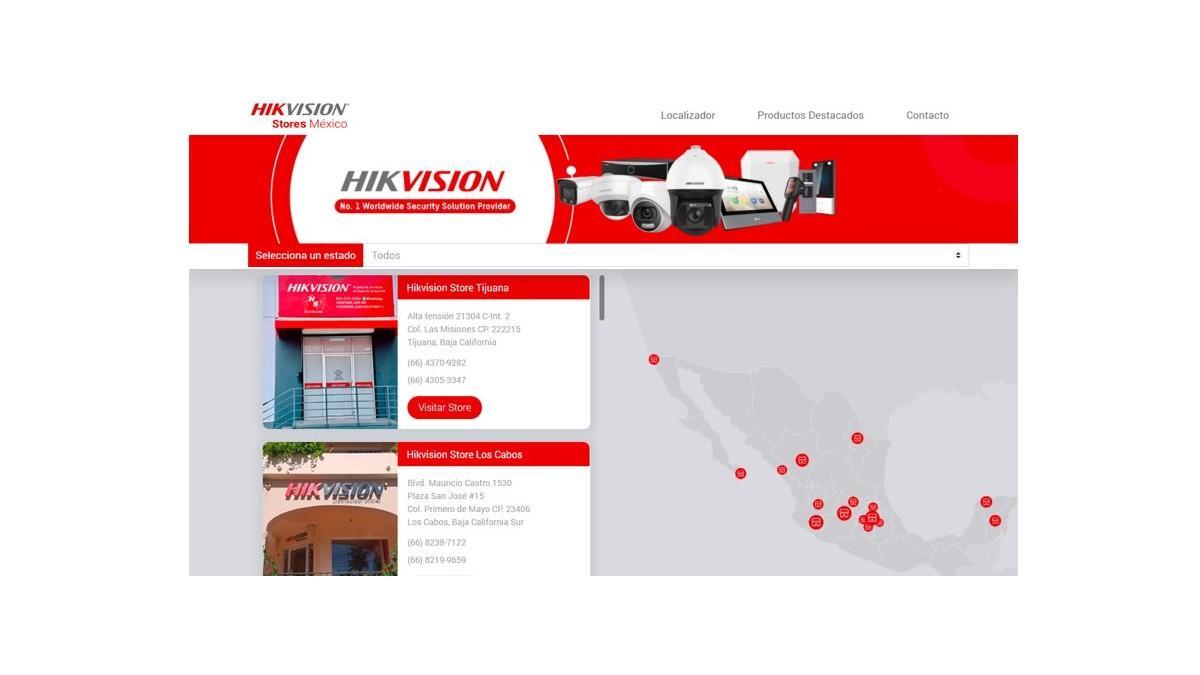 Hikvision lanza nuevo localizador de tiendas para México
