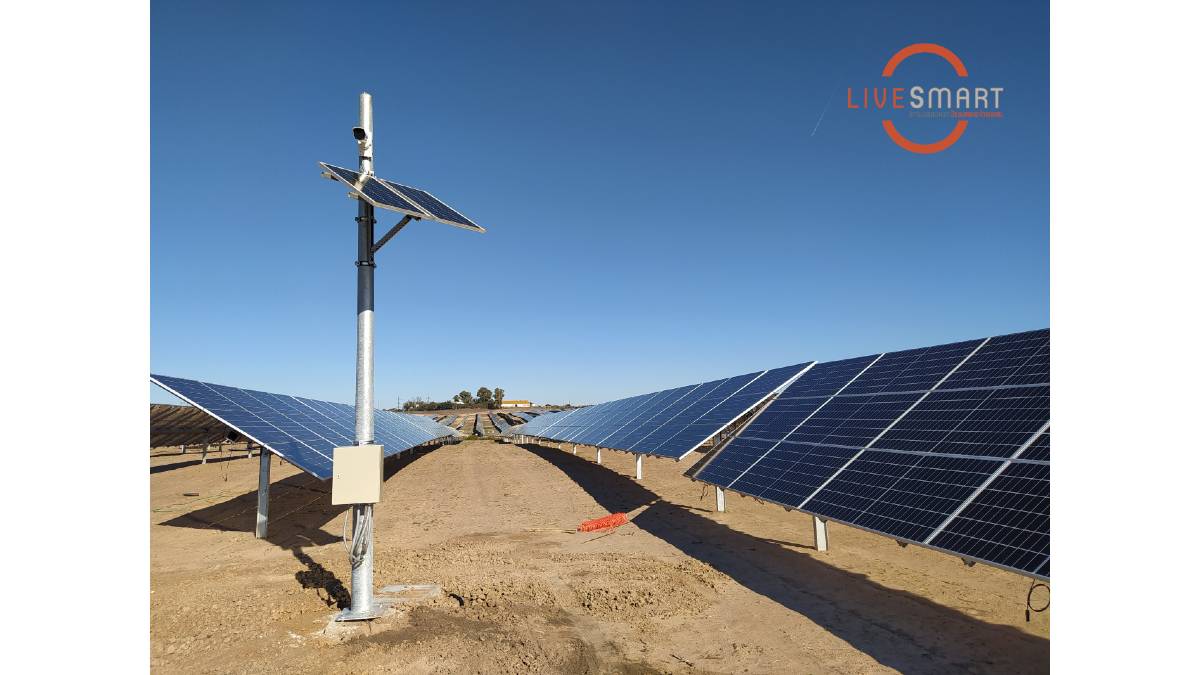 Sistema de seguridad autosustentable instalado en una planta fotovoltaica